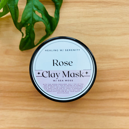 Rose + Seamoss Clay Mask