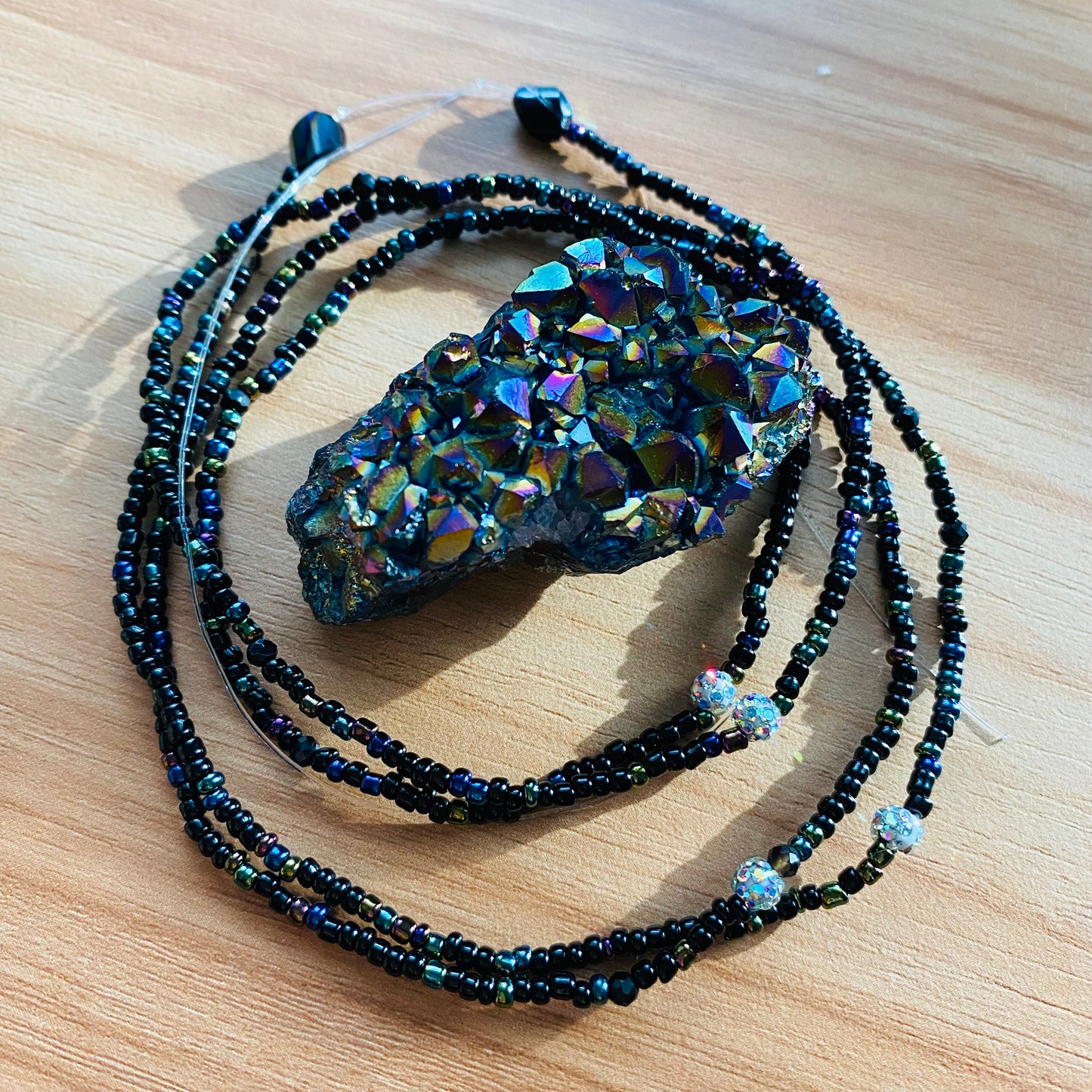 Crystal + Glass Waist Beads